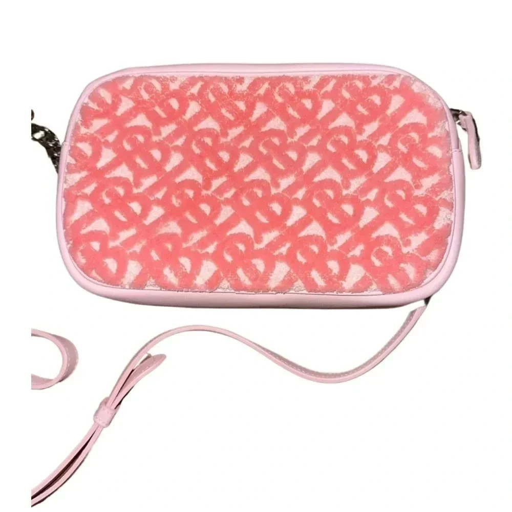 Burberry Mini Lola TB Monogram Toweling Camera Crossbody Bag - Picture 10 of 16